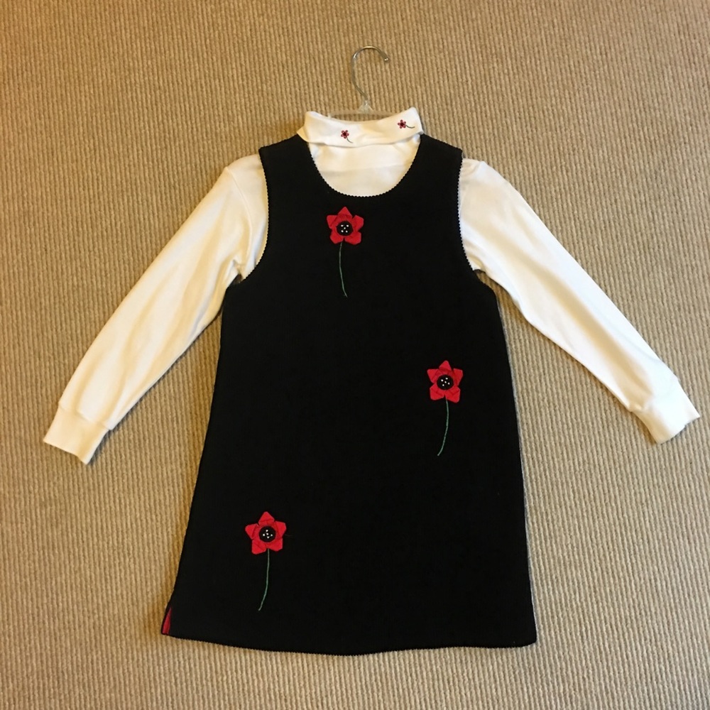 Girls turtle neck and dress set